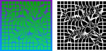 Colorful abstract patterns with squares vector