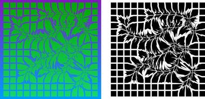 Colorful abstract patterns with squares vector