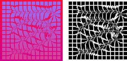 Colorful abstract patterns with squares vector