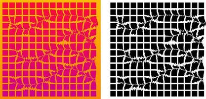 Colorful abstract patterns with squares vector