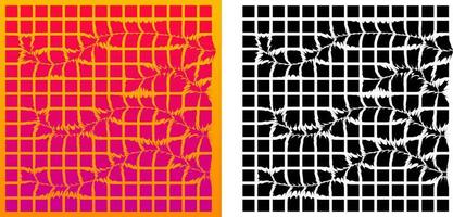 Colorful abstract patterns with squares vector