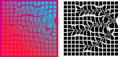 Colorful abstract patterns with squares vector