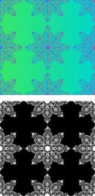 Traditional Asian, Indian motif design for textile printing, fabric printings