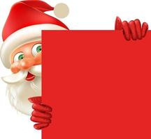 Cute Santa Claus in flat style isolated on white background. Vector illustration