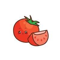 personaje de la ilustración de vector de tomate