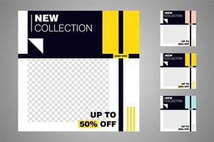 Suitable for social media posts templates and web or internet ads. vector