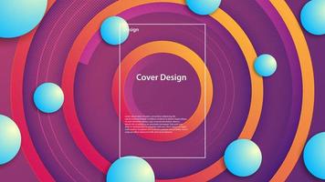 abstract red circle background. Vector illustration