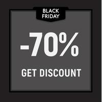 Black friday sale, limited offer, get discount web button. Vector poster.