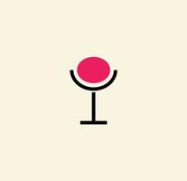 concepto de copa de logotipo de vino para concursos de cata de vinos y concepto de logotipo de bodega. diseño simple para una fácil configuración. icono de estilo para el vino. emblema de vector
