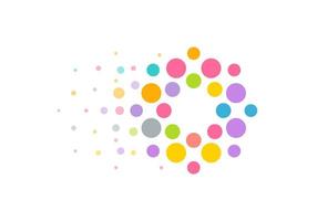 Colored circles logo concept with moving forward effect. Bright modern perfect logo of seo or website development identity or rental cat company. Isolated vector logotype template.