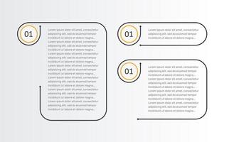 pasos, elementos de diseño infográfico, estilo de diseño de línea de contorno fina, gráfico de información para negocios, ilustraciones de vectores aislados sobre fondo blanco.