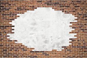 Brick wall and cement background photo