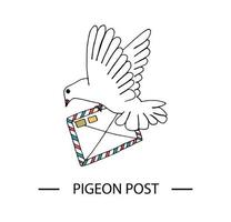 Pigeon post clip art vector