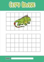 copy the picture iguana vector