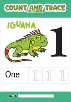 number trace and color iguana number 1 vector