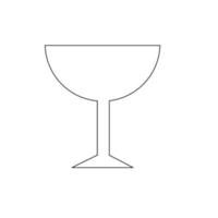 Wine cup icon. Glass cup for drinking beverages.