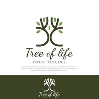 tree of life logo, clean leaf, simple, modern vector