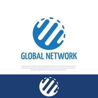 Global logo network globe globe illustration vector design