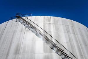 Detail of a Big Abandoned Oil Refinery Gas Tank photo