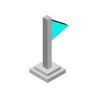 Isometric flag on background vector