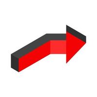 Isometric arrow on background vector