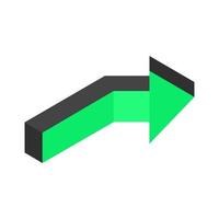 Isometric arrow on background vector