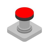 Isometric button on background vector