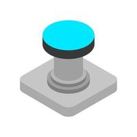 Isometric button on background vector