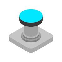 Isometric button on background vector