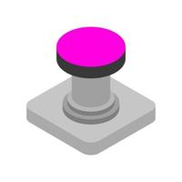 Isometric button on background vector