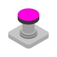 Isometric button on background vector