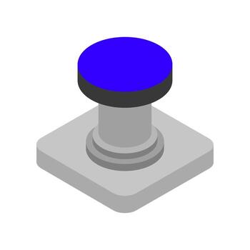 Isometric button on background vector
