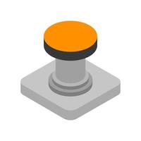 Isometric button on background vector
