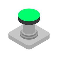 Isometric button on background vector