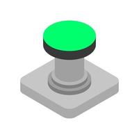 Isometric button on background vector