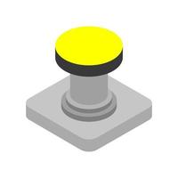 Isometric button on background vector