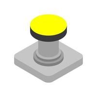 Isometric button on background vector