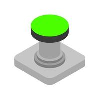 Isometric button on background vector