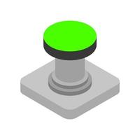 Isometric button on background vector