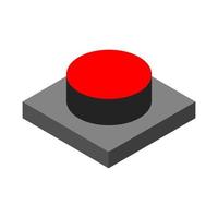 Isometric button on background vector