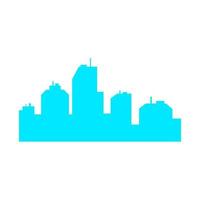 City skyline on a white background vector