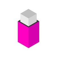 Eraser isometric on a white background vector