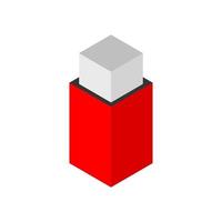 Eraser isometric on a white background vector