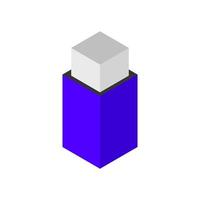 Eraser isometric on a white background vector