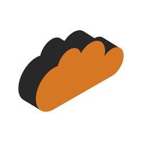 Isometric cloud on background vector