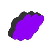 Isometric cloud on background vector