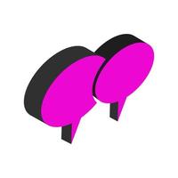 Isometric dialogue cloud on background vector