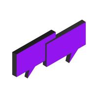 Isometric dialogue cloud on background vector