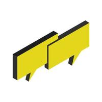 Isometric dialogue cloud on background vector