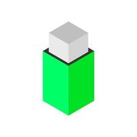 Eraser isometric on a white background vector